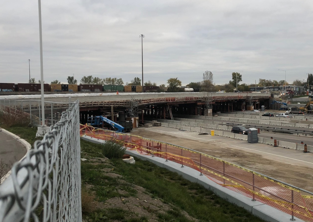 Construction was completed on the Victoria Street overpass in 2019.
