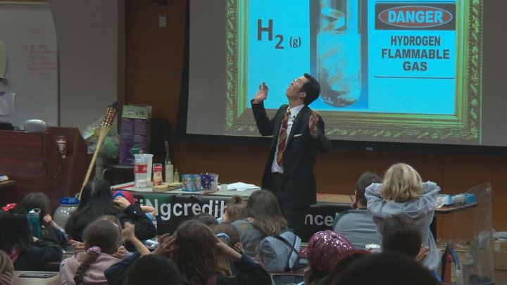 A science experiment at the University of Alberta.