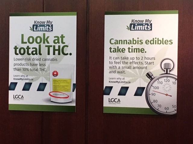 Some of the messages as part of the "Know My Cannabis Limits" campaign.