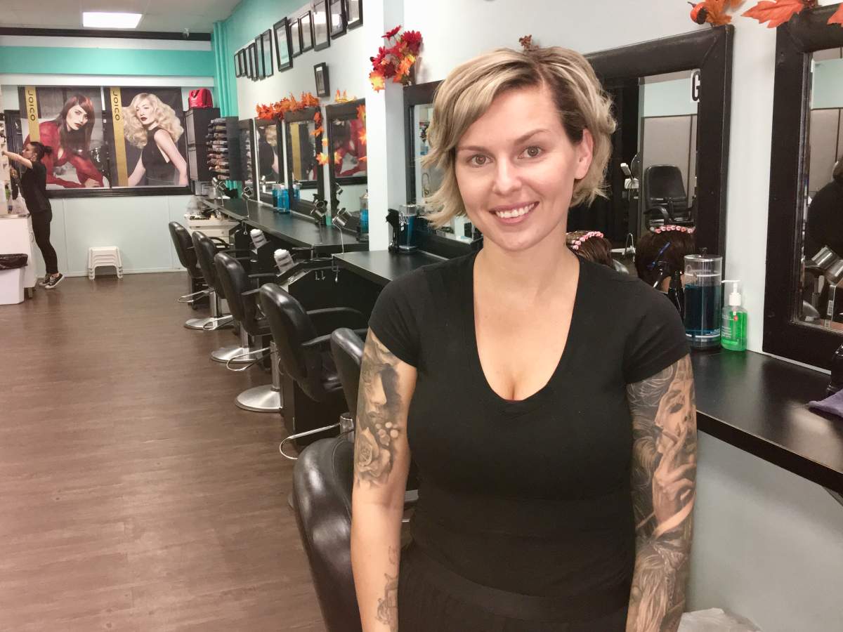 Corina Froese opted to leave a career in emergency response to pursue hair styling. She is working towards obtaining her Red Seal designation.