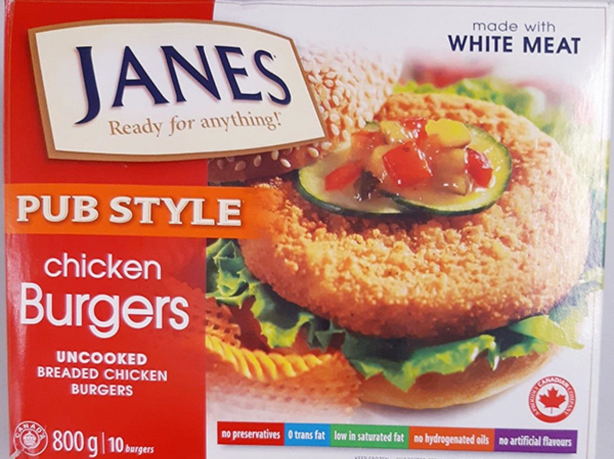 Janes Pub Style Chicken Burgers recalled across Canada after salmonella outbreak - image