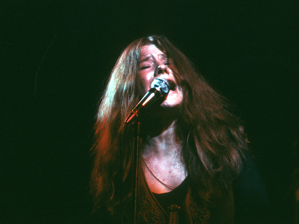 Janis Joplin performing onstage at the Fillmore East circa 1968 in New York City, New York. 