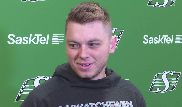 CFL kicker Brett Lauther (pictured) and Naaman Roosevelt have decided to sign to stay with the Saskatchewan Roughriders through the 2019 season.