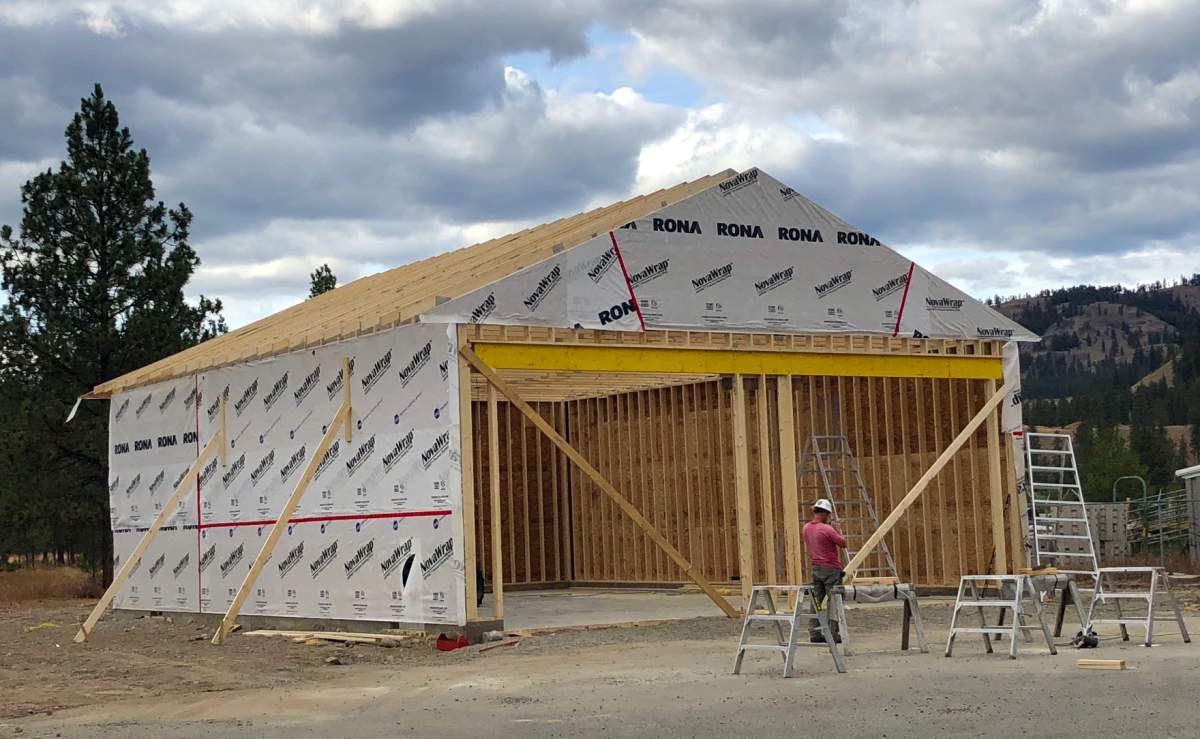Construction of a new satellite fire hall in Rock Creek is well underway. 