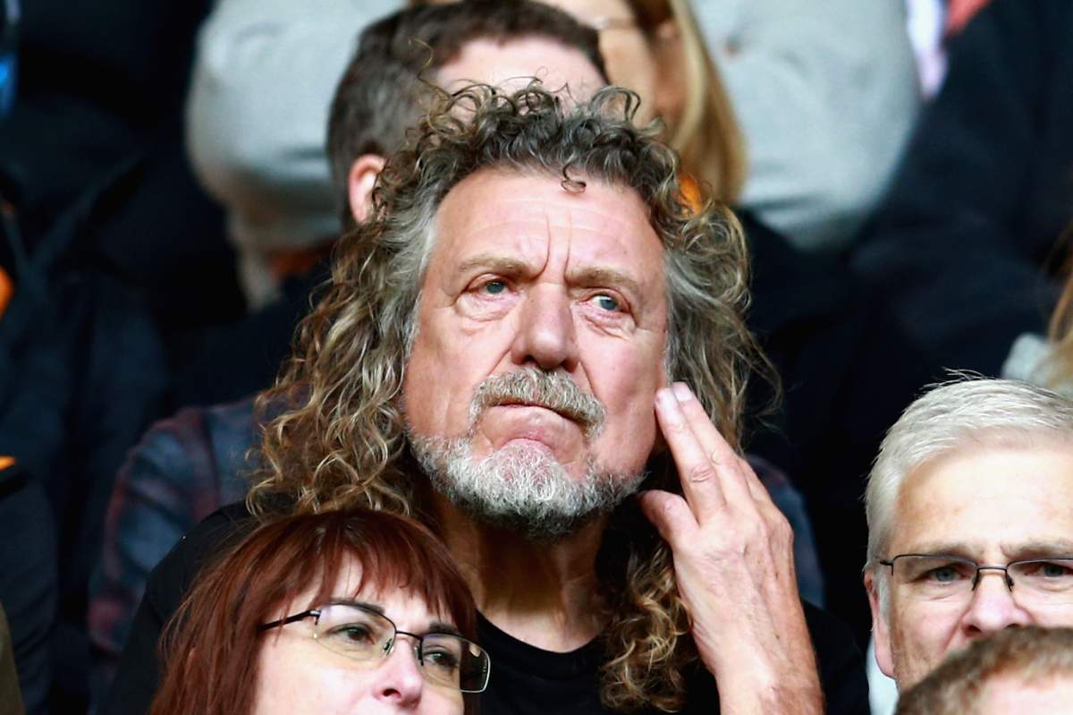 Led Zeppelin singer, Robert Plant, attends a Premier League match at Molineux on Aug. 25, 2018, in Wolverhampton, U.K.