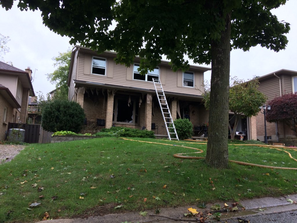 A home on Fairlane Crescent suffered extensive smoke and fire damage after a blaze Monday morning.