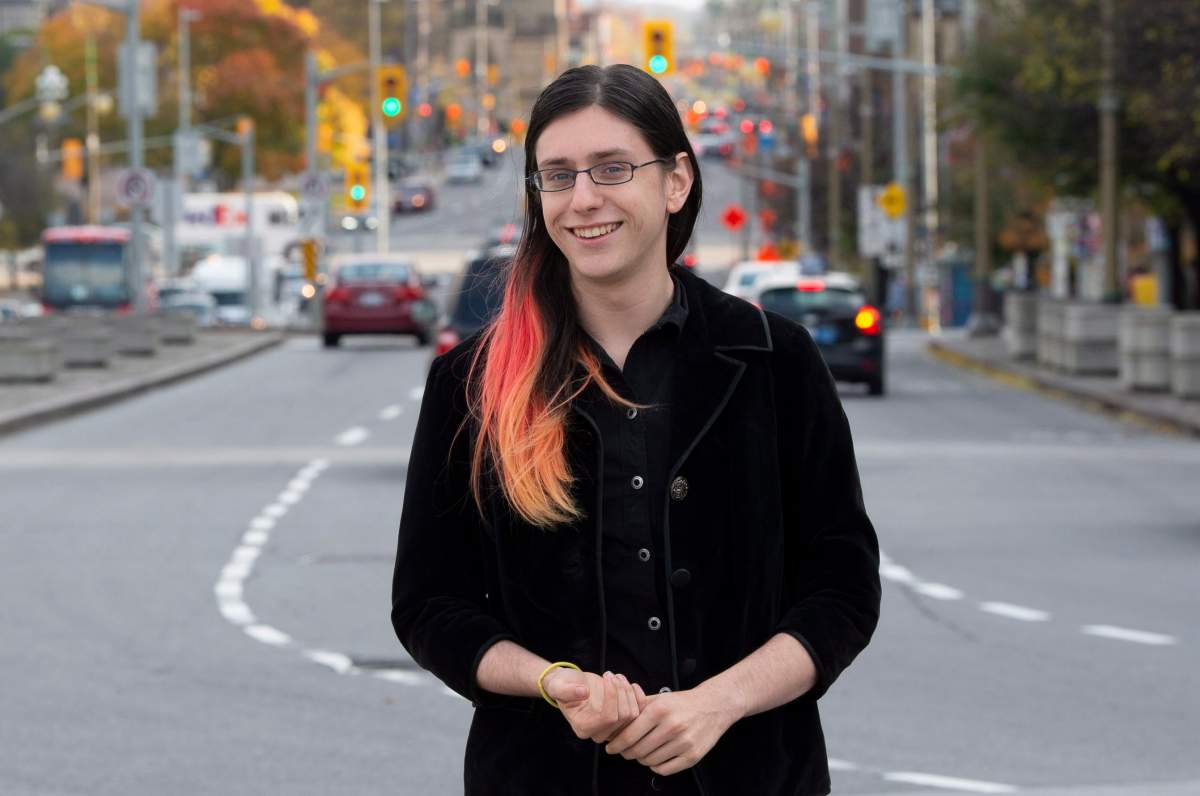 Lyra Evans poses for a photograph in Ottawa on Tuesday October 23, 2018. Evans will become the Zone 9 Ottawa-Carleton school trustee after garnering 55 per cent of the votes cast Monday in her district as part of Ontario's municipal elections.