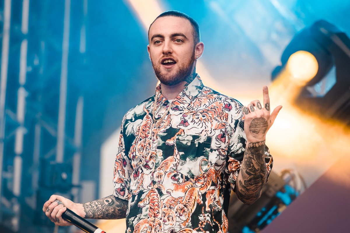 Mac Miller performs during the second day of Lollapalooza Brazil at Interlagos Racetrack on March 24, 2018 in Sao Paulo, Brazil.  