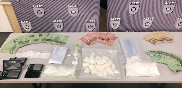 ALERT seize drugs and cash during a Medicine Hat drug trafficking investigation, Tuesday, Oct. 16, 2018. 