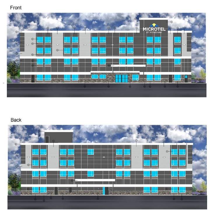 An artist’s conception of what the new Microtel hotel in Kelowna will look when construction is completed.