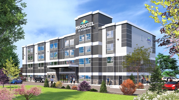 A new hotel, Microtel, is being built near corner of Highway 97 and Highway 33 in Kelowna.