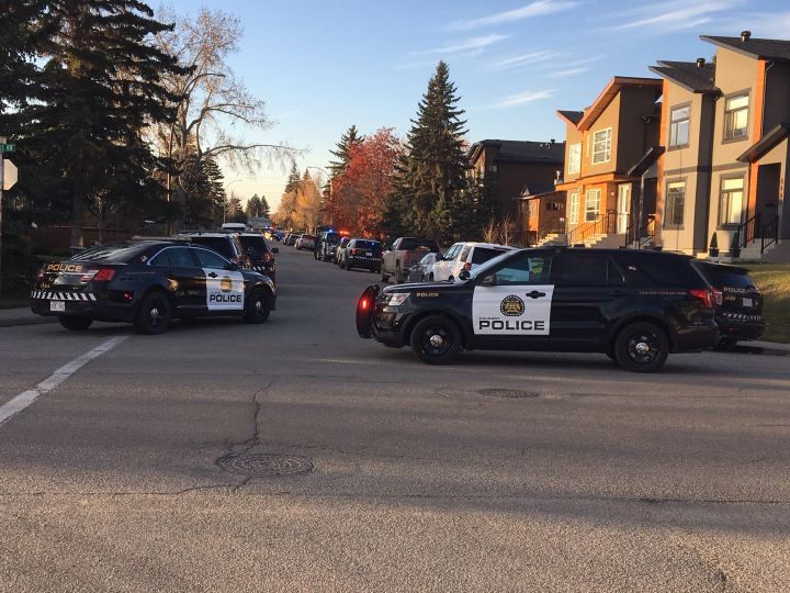 At least 10 police cars responded to the scene in the area of 20 Avenue and 49 Street in northwest Calgary late Friday afternoon. Police said a man had been stabbed.