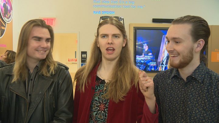Calgary band the Static Shift is comprised of Keone Friesen (left), Mitchell Brady (middle) and Isaiah Stonehouse.