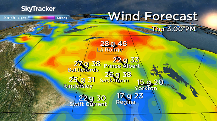 Northwesterly winds pick back up later this week along a cold front.