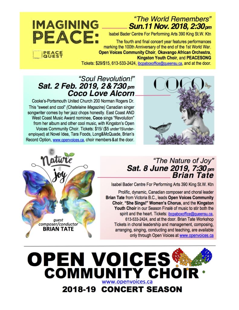 Open Voices Concert: BRIAN TATE, “The Nature of Joy” - image