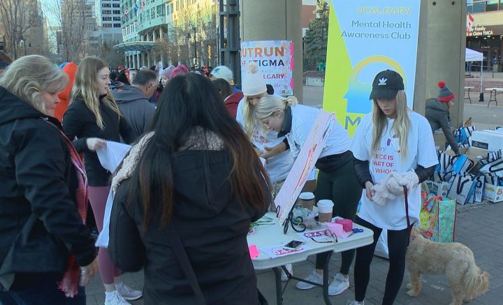 People laced up to outrun mental health's stigma in Calgary on Sunday, Oct. 21, 2019.
