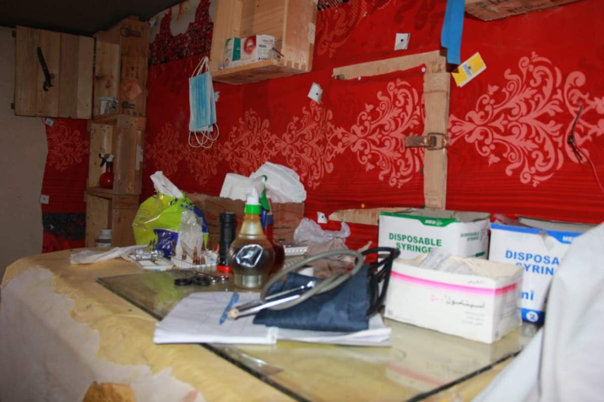 A medical clinic at the Al-Rukban camp in Syria.