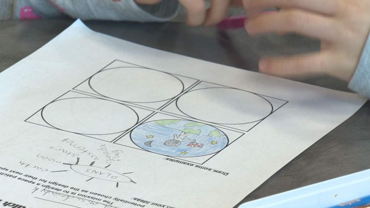 Grade 3 students at Michael Strembitsky School in Edmonton are competing to design a patch to be worn by an astronaut in space.