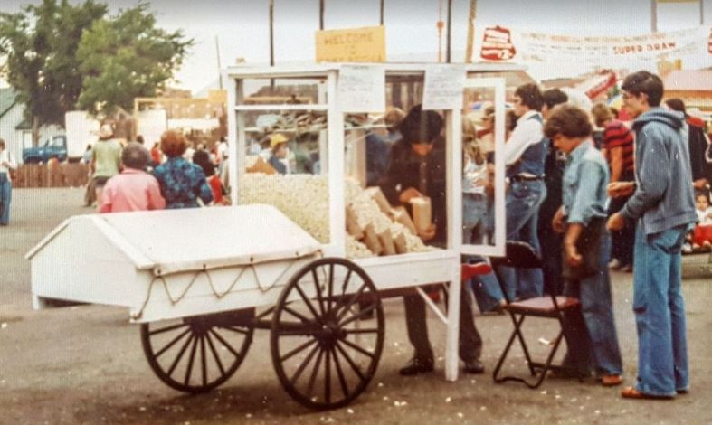 The handmade ‘Broadway Popcorn Wagon’ was first purchased by John Alecxe in 1929.