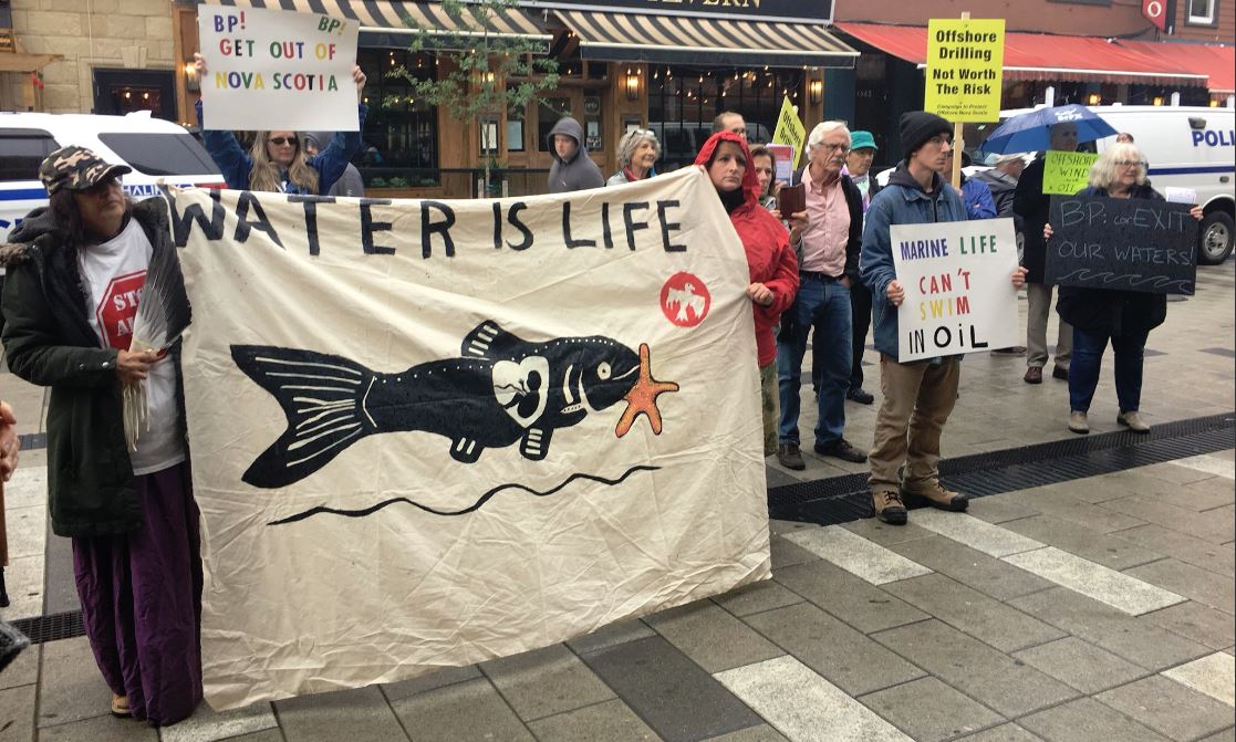 Protesters hold rally outside Core Energy Conference in Halifax - image