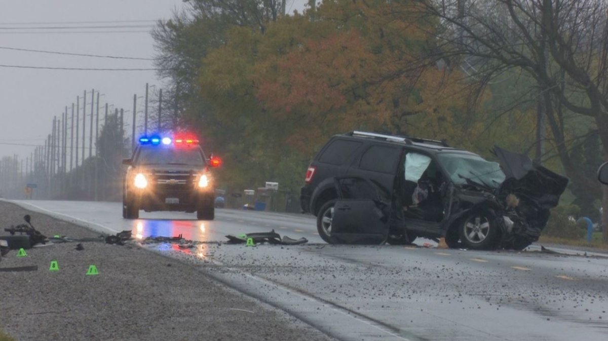 OPP say two people are dead as a result of collision on Highway 6 on Wednesday morning,.