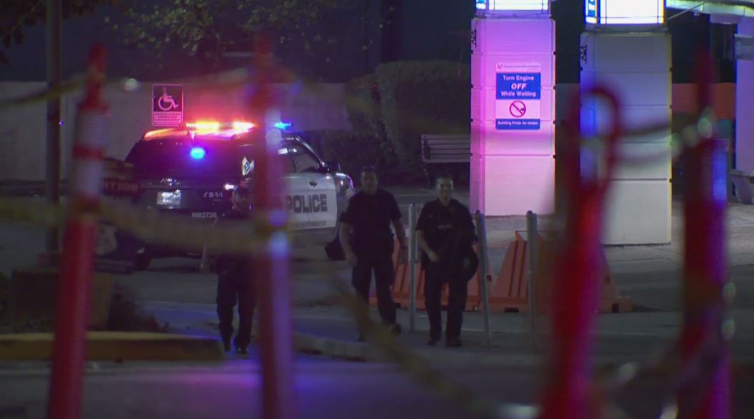 Royal Columbian Hospital was briefly put under lockdown on Tuesday night, after reports of a man with a rifle in the area. 