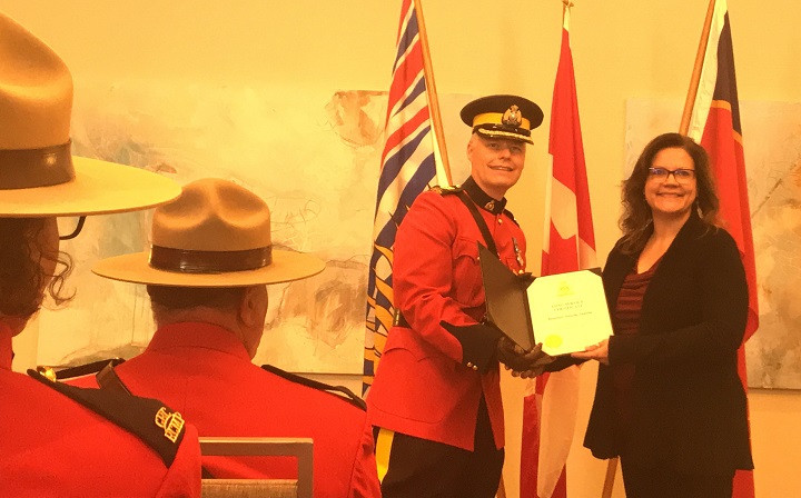 Police officers from throughout the Okanagan were honoured at an RCMP awards ceremony in Kelowna earlier this month.