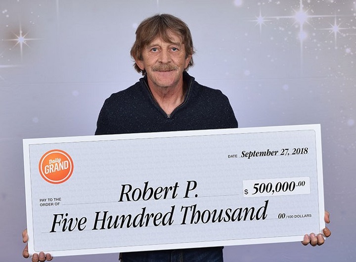 Robert Pearce of Kelowna won bonus draw in Daily Grand game after matching five out of five numbers.