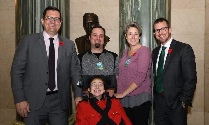 Cadence Flaata, 13, was honoured as the junior minister on Monday during the legislative assembly at the Saskatchewan legislative building.