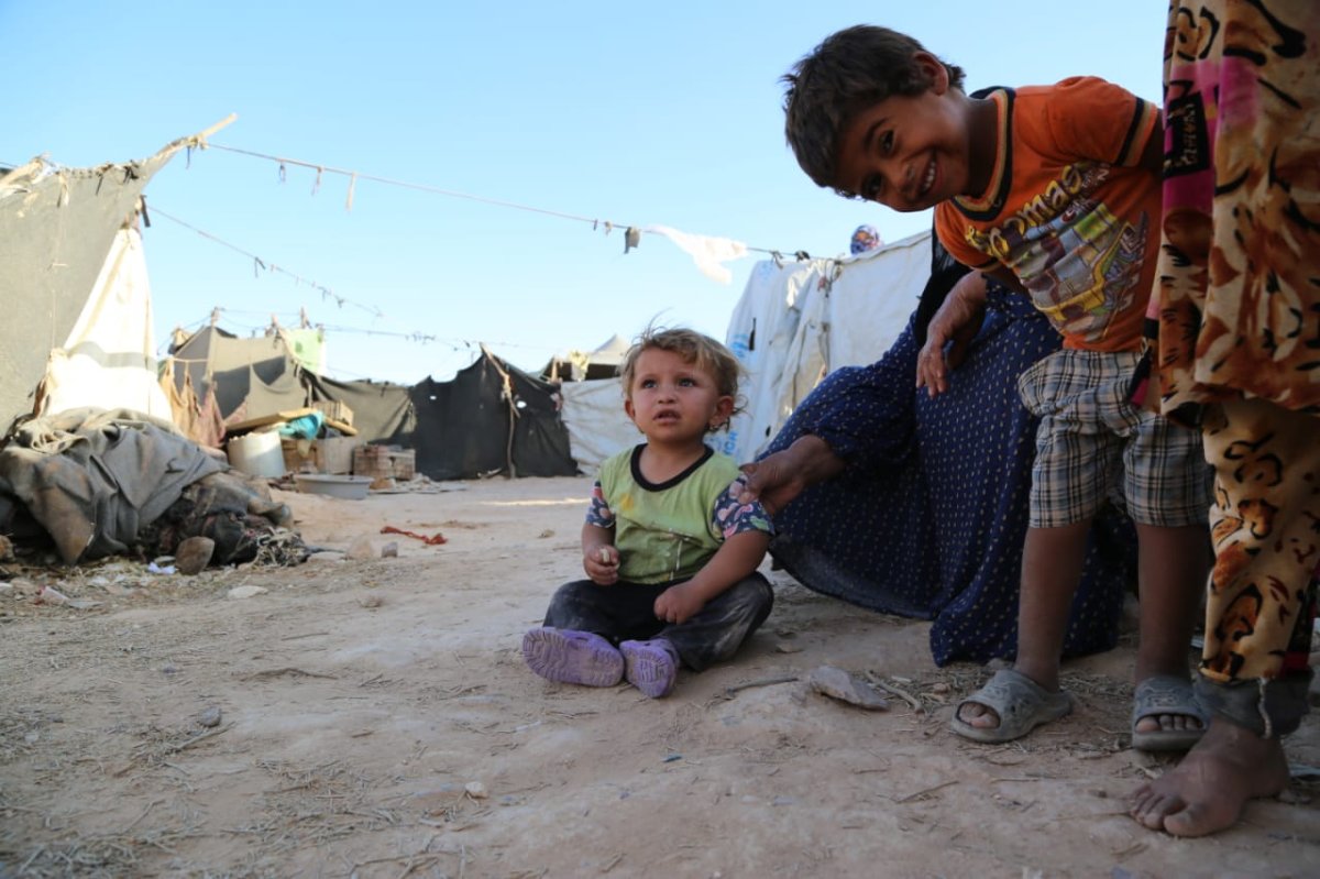 Children in Al-Rukban camp in Syria.