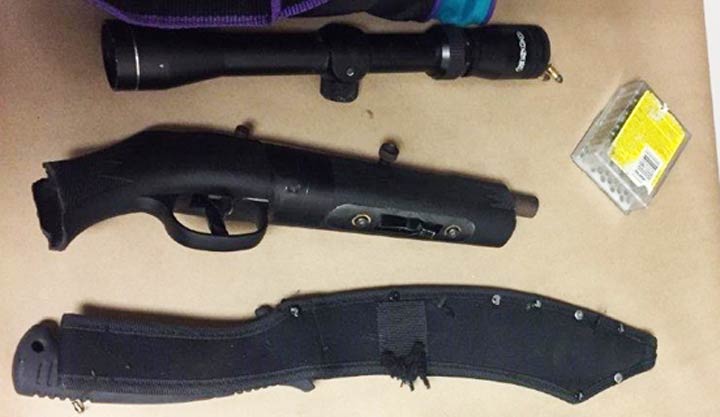 Police arrested two men after a sawed-off rifle was found during a vehicle stop in Prince Albert, Sask., last week.