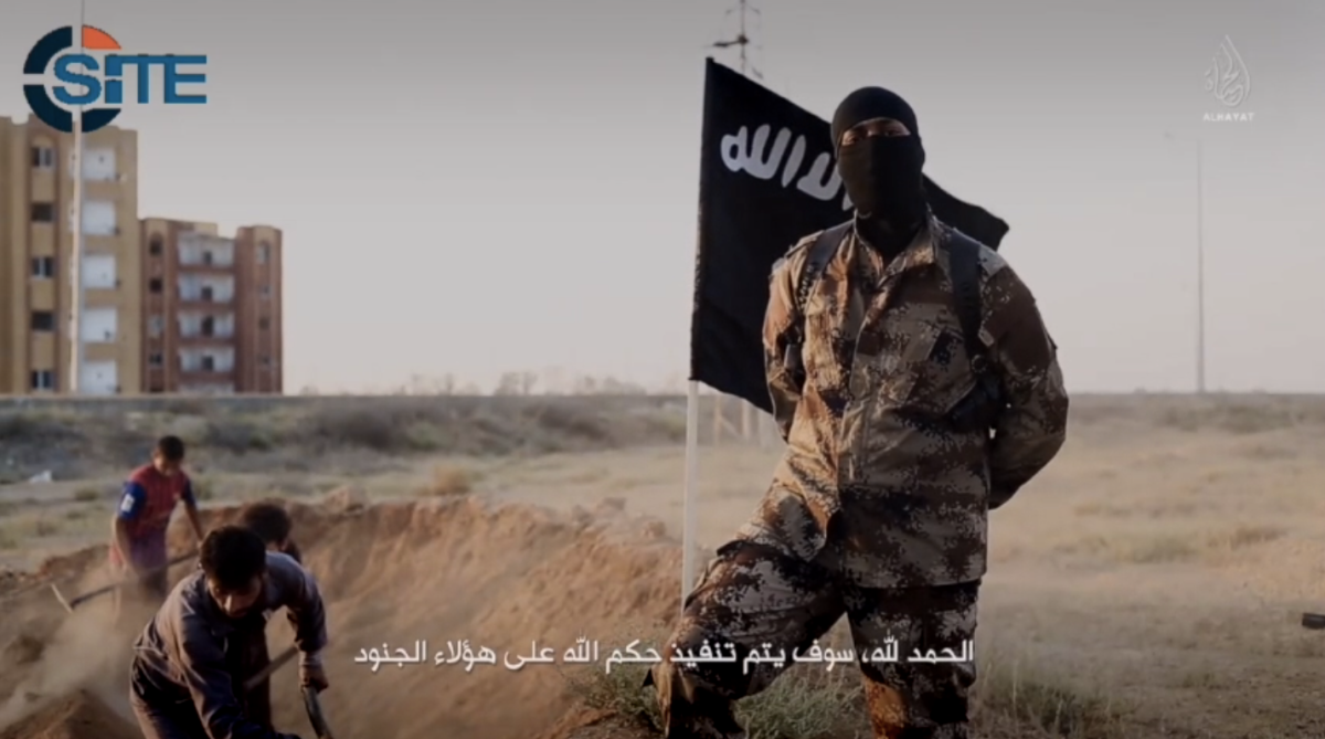 Image from the ISIS execution video Flames of War, which was allegedly narrated by a Canadian.