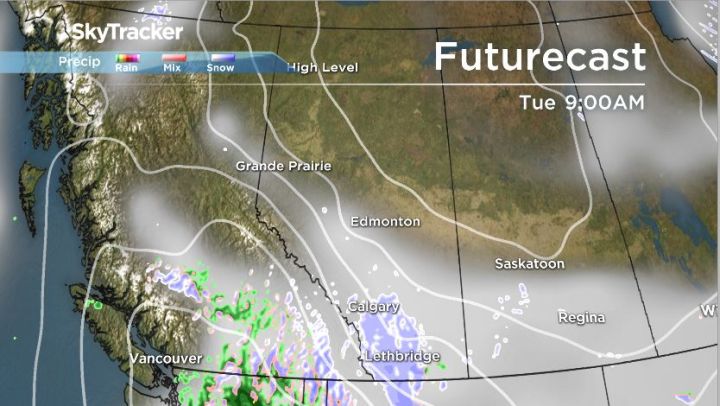 More snow is expected in southern Alberta from Monday morning to Wednesday night.