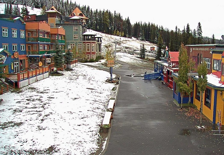 The village webcam at Silver Star Resort near Vernon.