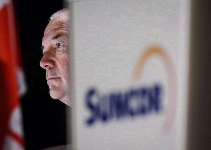 Suncor Energy Inc. president and CEO Steve Williams waits to address the company's annual meeting in Calgary, Thursday, April 27, 2017.