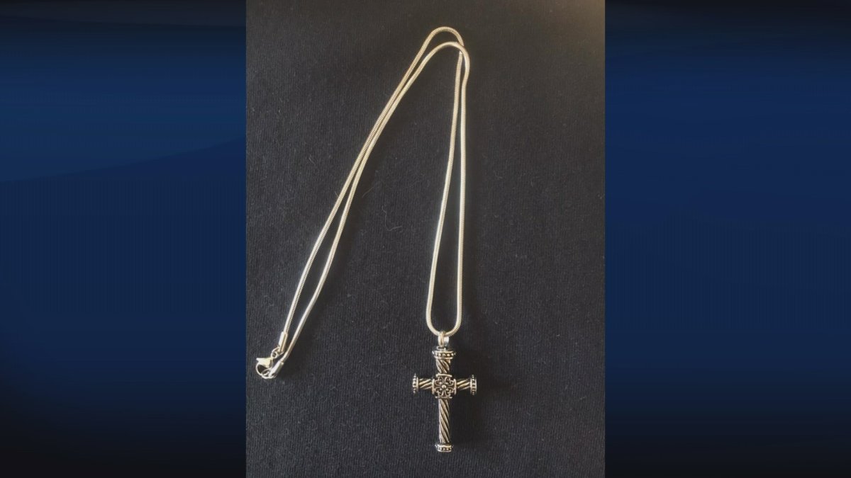A cross containing the ashes of Skye Fahlman's late brother was stolen from her car on Sunday night.