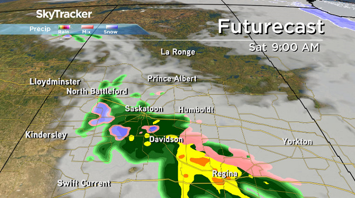 There is a chance of showers early Saturday as the next system swings through.