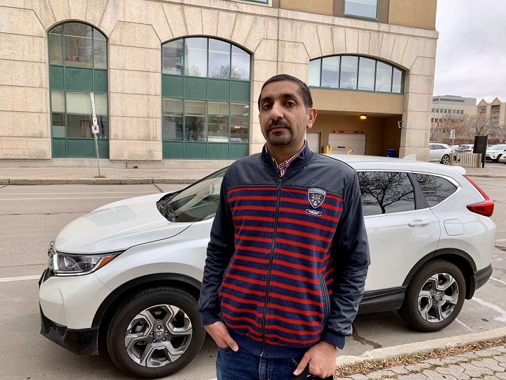 Harmeet Sidhu typically parks on Carlton Street for his overnight work shifts in downtown Winnipeg.