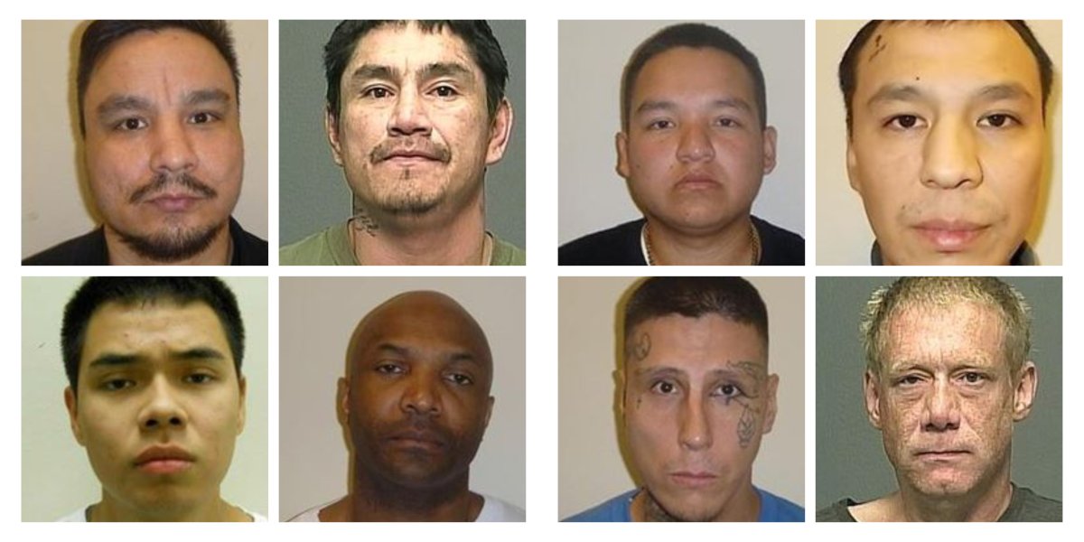 These eight men are considered most wanted by Winnipeg police.