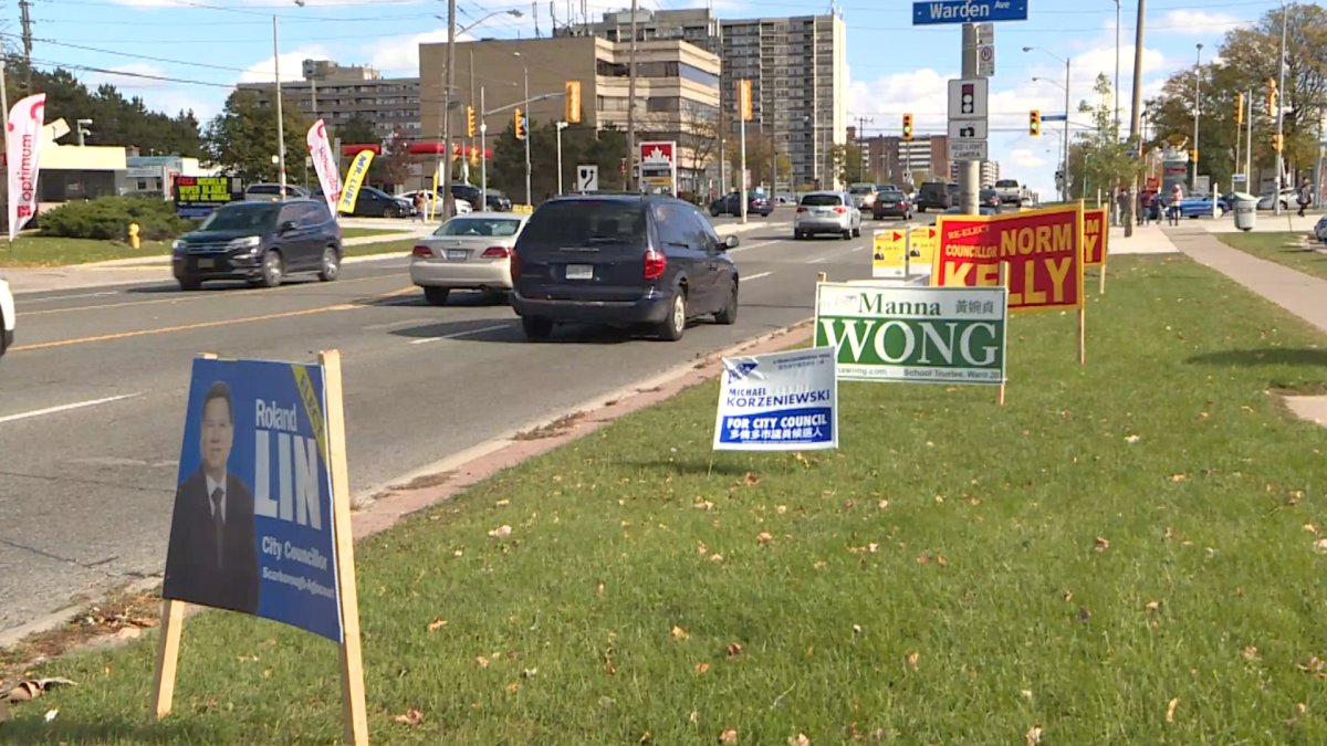 City councillors Norm Kelly and Jim Karygiannis are both vying for Ward 22 in the upcoming Toronto municipal election.