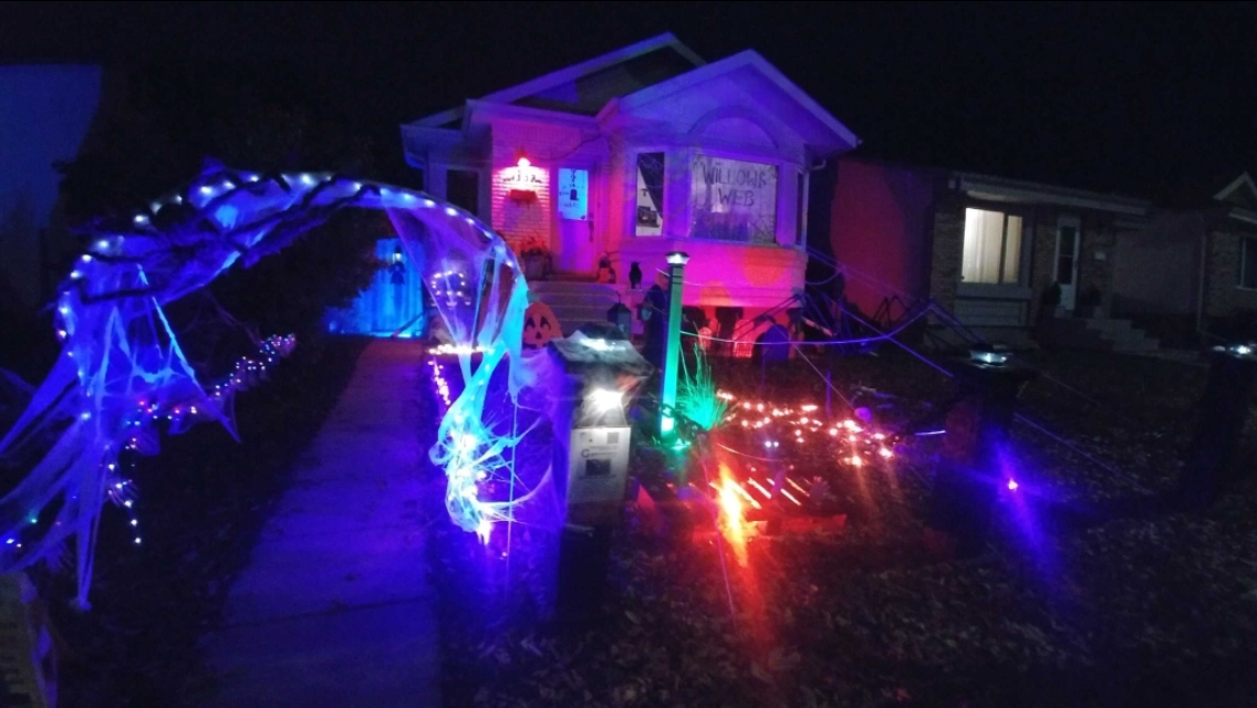 This home at 1137 Devonshire Drive West is dressed up in the Halloween spirit for NGLY1 Deficiency research. 
