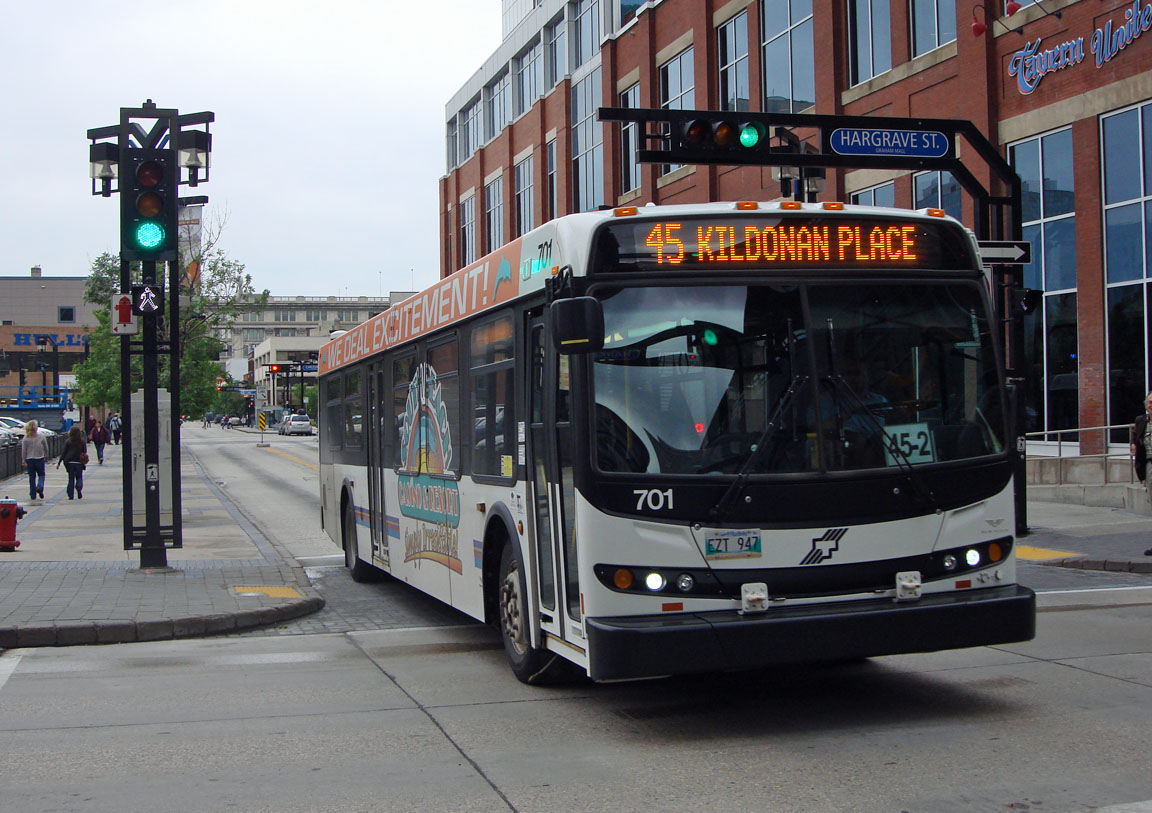 Winnipeg Transit bus on Graham Avenue.