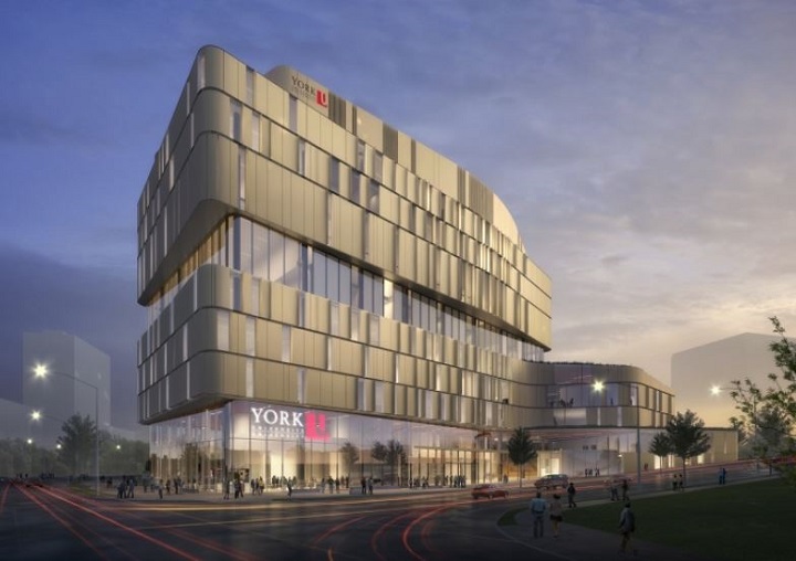 A rendering of the proposed York University Markham Centre campus.