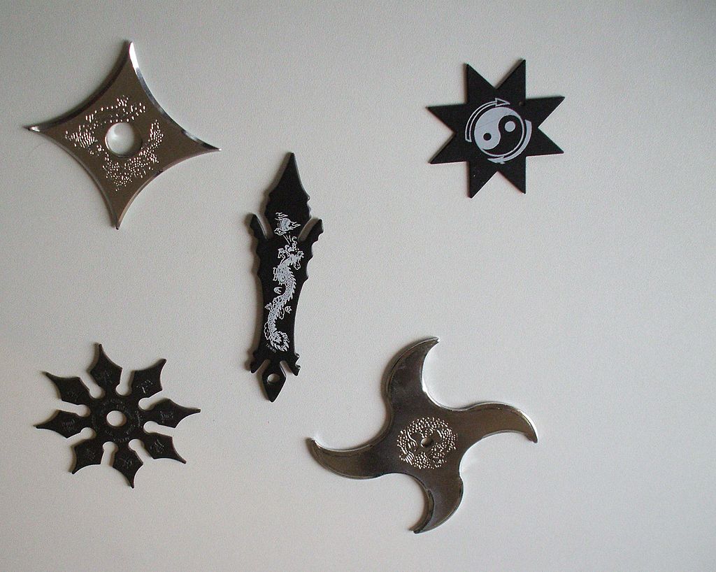 Examples of throwing stars.