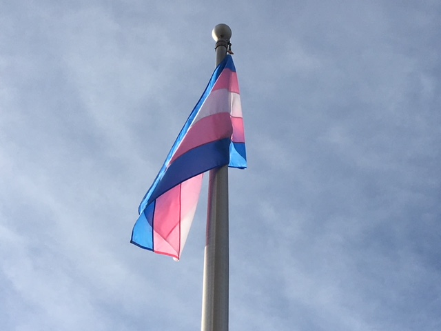 The Alberta government raised the Transgender Pride Flag on Nov. 20, 2018, to commemorate victims of violence who were attacked for identifying as transgender.