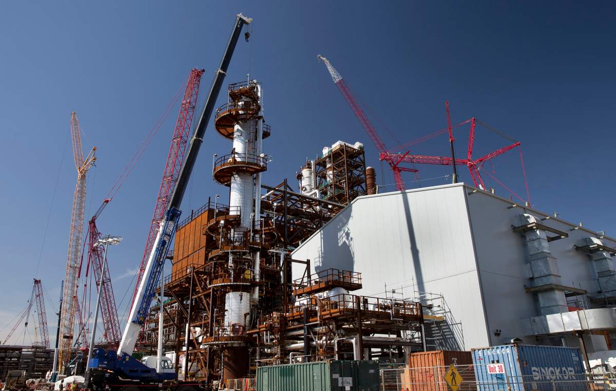 Construction of the North West Refining (NWR) Sturgeon Refinery in Redwater, Alberta on Aug. 30, 2016. 