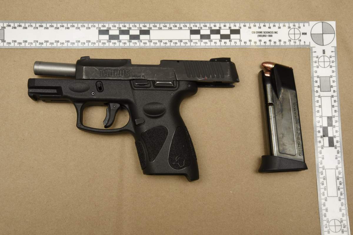 Hamilton police seized a loaded handgun and drugs after a traffic stop in the city.