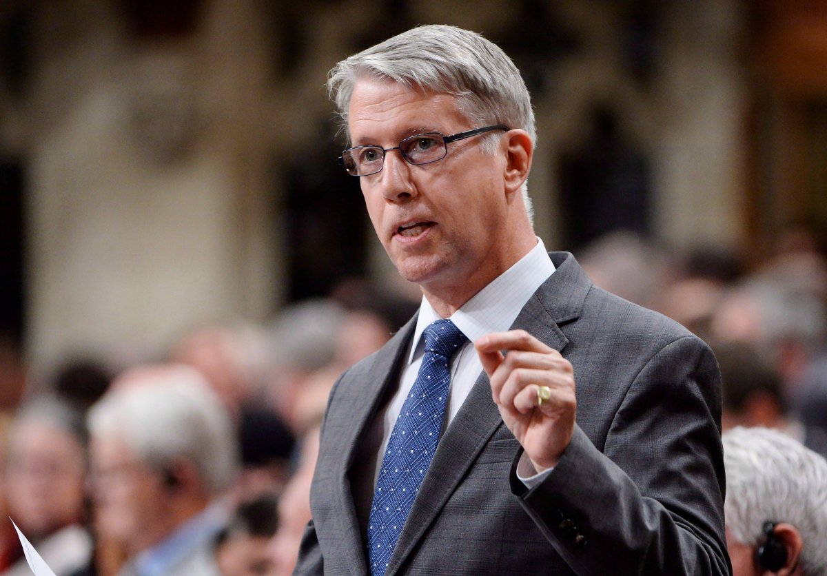 Parliamentary Secretary to the Minister of Foreign Affairs Andrew Leslie rises during question period in the House of Commons on Parliament Hill in Ottawa on Thursday, Sept. 27, 2018.