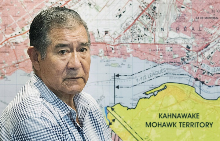 Kahnawake Grand Chief Joe Norton poses on the Kahnawake reserve near Montreal, Tuesday, September 18, 2018. 