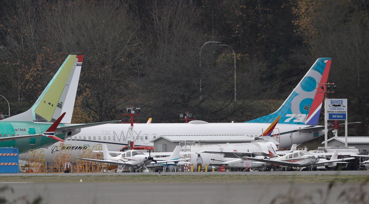 A Boeing 737-MAX 8 is parked Wednesday, Nov. 14, 2018, near Boeing Co.'s 737 assembly facility in Renton, Wash. 